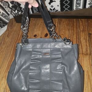 Miche Gray Pleated Shoulder Bag